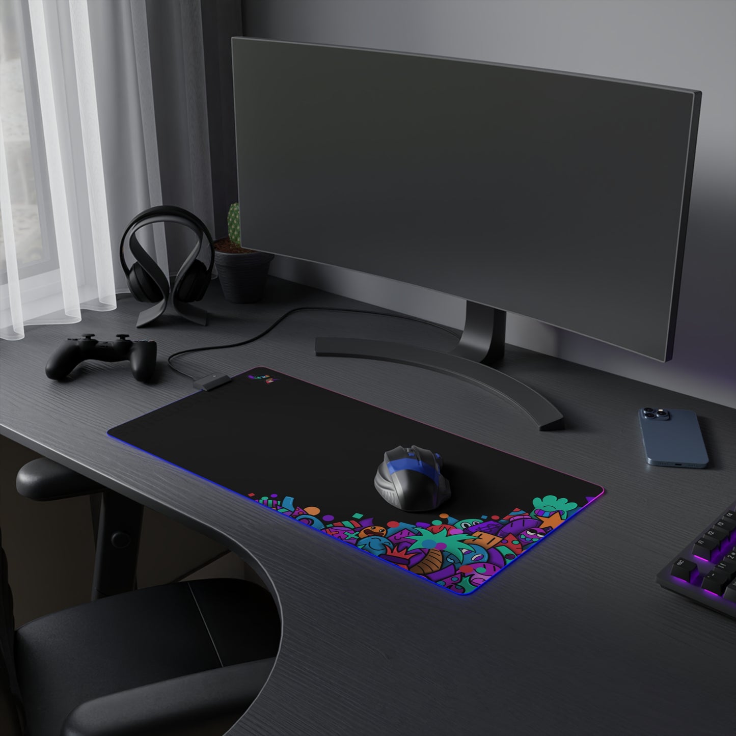 Doodle LED Gaming Mouse Pad